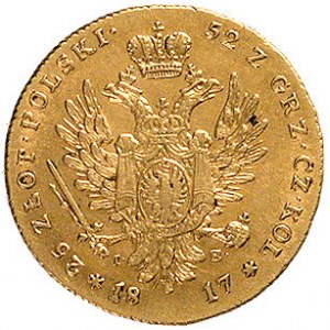 25 złotych 1817, Warszawa, Plage 11, Fr. 105, złoto, 4,...