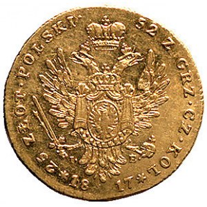 25 złotych 1817, Warszawa, Plage 11, Fr. 106, złoto, 4,...