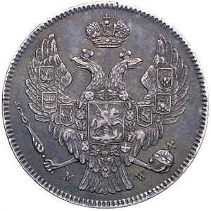 30 kopiejek = 2 złote 1835, Warszawa, odmiana z zakręco...
