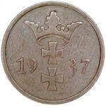 zestaw monet: 2 fenigi 1923, 1926 i 1937, Berlin, Parch...