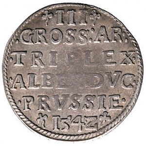 trojak 1542, Królewiec, Neumann 43, Bahr. 1180
