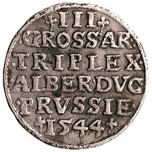 trojak 1544, Królewiec, Neumann 44, Bahr. 1190