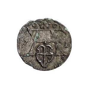 denar 1571, Królewiec, odmiana z rozetą pomiędzy dwoma ...