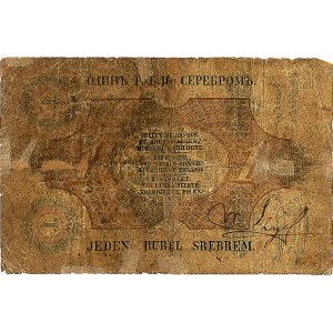 1 rubel srebrem 1858, podpisy: Niepokoyczycki i Szymano...