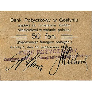Gostyń - Bank Pożyczkowy, 50 fenigów, 1 i 2 marki 13.10...