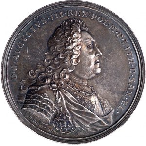 medal koronacyjny Augusta III autorstwa H. P. Groskurta...