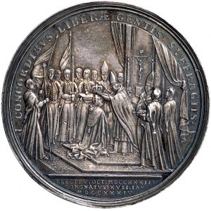 medal koronacyjny Augusta III autorstwa H. P. Groskurta...
