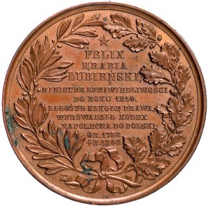 Feliks Łubieński- medal autorstwa Minheymera 1848 r., A...