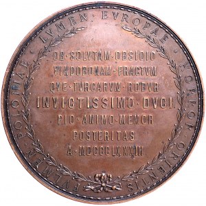 Jan III Sobieski - medal autorstwa J.Tautenhayna z okaz...