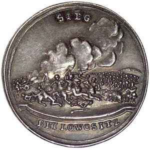 medal autorstwa Kittela wybity z okazji bitwy pod Lowos...
