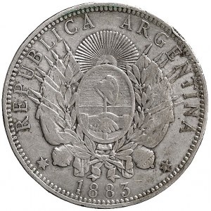 1 peso 1883, K.M. 4
