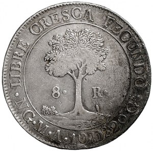 8 reali 1840, Gwatemala, K.M. 4