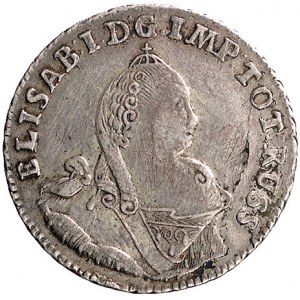 1/3 talara 1761, Królewiec, Aw: Popiersie cesarzowej i ...