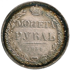 rubel 1834, Petersburg, Uzdenikow 1555, ładna stara pat...