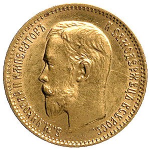 5 rubli 1910, Petersburg, Uzdenikow 355, Fr. 162, złoto...