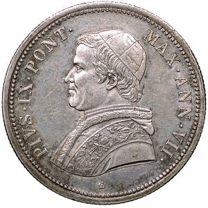 Pius IX 1846-1878, 50 baiocchi 1853, Rzym, Berman 3310