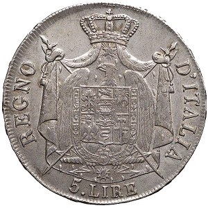 Napoleon 1805-1814, 5 lirów 1809, Mediolan, K.M. 10.4