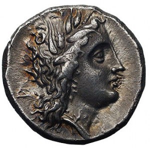 LUKANIA-Metapont, stater 330-300 pne, Aw: Głowa Demeter...