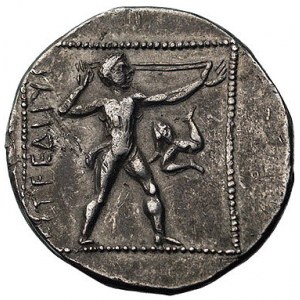 PAMFILIA- Aspendos, stater 370-333 pne, Aw: Dwaj zapaśn...