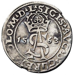 trojak 1563, Wilno, ciekawa napisowa odmiana awersu SIG...