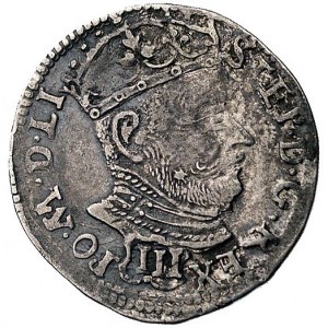 trojak 1580, Wilno, odmiana z III na awersie i rewersie...