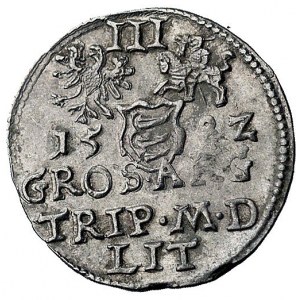 trojak 1582, Wilno, odmiana z napisem M D L, Kurp. 301 ...