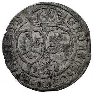 grosz 1581, Ryga, rzadka odmiana z małym herbem Rygi or...