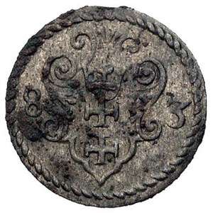 denar 1583, Gdańsk, Kurp. 369 R2, Gum. 786, T. 3