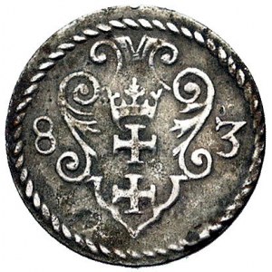 denar 1583, Gdańsk, Kurp. 269 R2, Gum. 786, T. 3