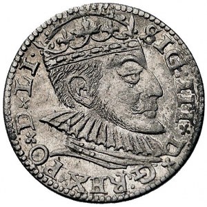 trojak 1590, Ryga, odmiana z dużą głową króla, Kurp. 25...