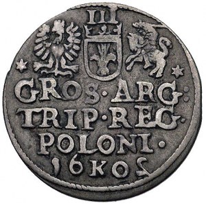 trojak 1602, Kraków, odmiana z odwróconą cyfrą 2, podob...
