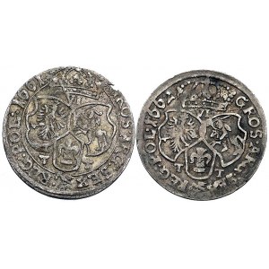 szóstaki 1661 i 1662, Bydgoszcz, obie monety z literami...