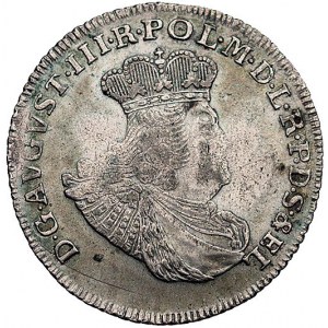 30 groszy (złotówka) 1763, Gdańsk, Kam. 991, ładnie zac...