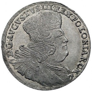 dwuzłotówka (8 groszy) 1753, Lipsk, odmiana bez liter E...