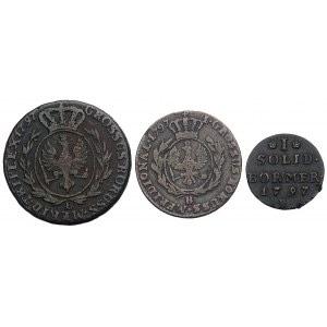 zestaw monet trojak 1797, grosz 1797 i szeląg 1797, Wro...