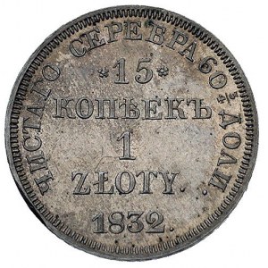 15 kopiejek = 1 złoty 1832, Petersburg, Plage 398, drob...
