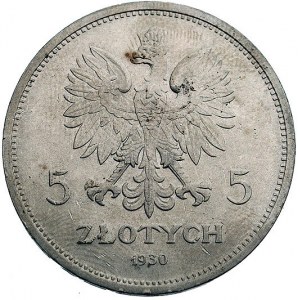 5 złotych 1930, Warszawa, Sztandar, Parchimowicz 115 a