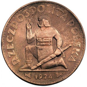 50 złotych (bez nominału) 1924, Przysięga rycerza, Parc...