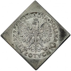 10 złotych 1933, Sobieski, wypukły napis PRÓBA, klipa, ...