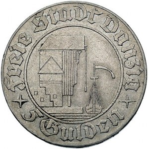 5 guldenów 1932, Berlin, Żuraw, Parchimowicz 67, ładny ...