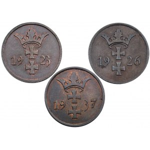 komplet monet 2 fenigowych, Berlin, Parchimowicz 54 a-c...