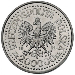 200.000 złotych 1991, Jan Paweł II, Parchimowicz P-640 ...
