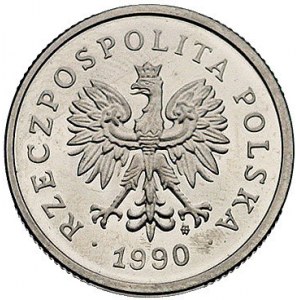 1 złoty 1990, wypukły napis PRÓBA, Parchimowicz P-707, ...