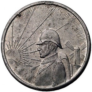 1 złoty, Aw: Nominał w wieńcu, Rw: Żołnierz na tle pejz...