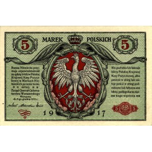 5 marek polskich 9.12.1916, \Generał, \biletów, Miłcza...