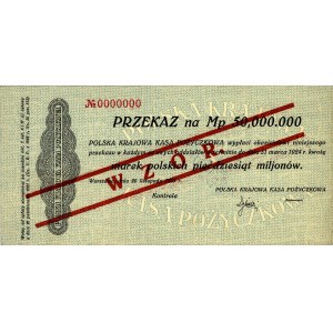 50 mln marek polskich 20.11.1923, No 0000000, WZÓR, Mił...