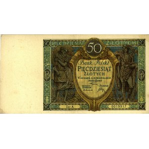 50 złotych 28.08.1925, Miłczak 63a, Pick 65, bardzo rza...