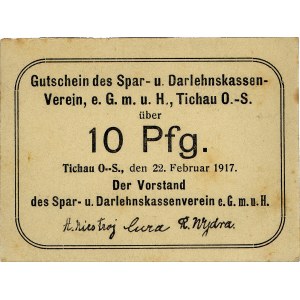 Tychy (Tichau) - 10 i 50 fenigów 22.02.1917, wydane prz...