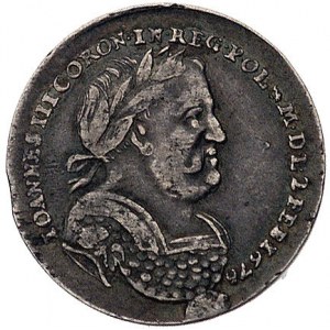 medalik koronacyjny Jana III Sobieskiego wybity w 1676 ...