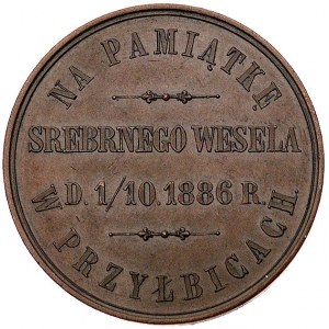 srebrne wesele Jana i Zofii Szeptyckich - medal 1886 r....